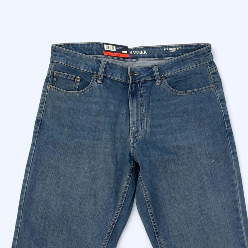 Scott Barber 5-Pocket Straight Fit Blue Jeans NWT 34x30 👖✨